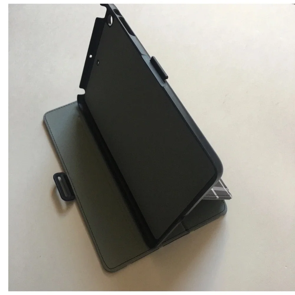 Speck StyleFolio iPad mini 1 2 3‎ Case Black White Grid Plaid Stand 71981-5214
